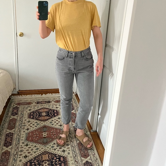 Riley High-Rise Straight Cropped Jeans Gray Size 27 (duplicate) - Picture 5 of 15